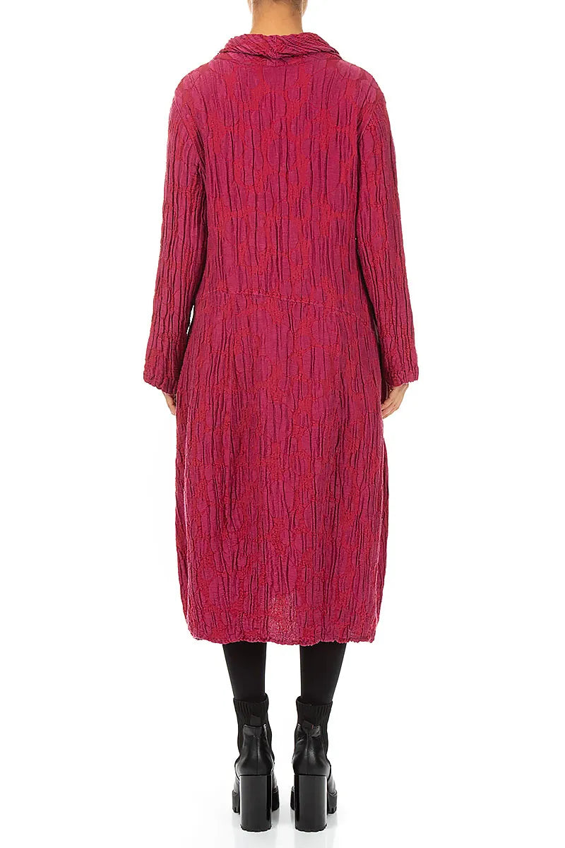Soft Cowl Ruby Circle Silk Linen Dress
