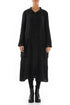 Long Buttonline Black Mélange Linen Jacket 1