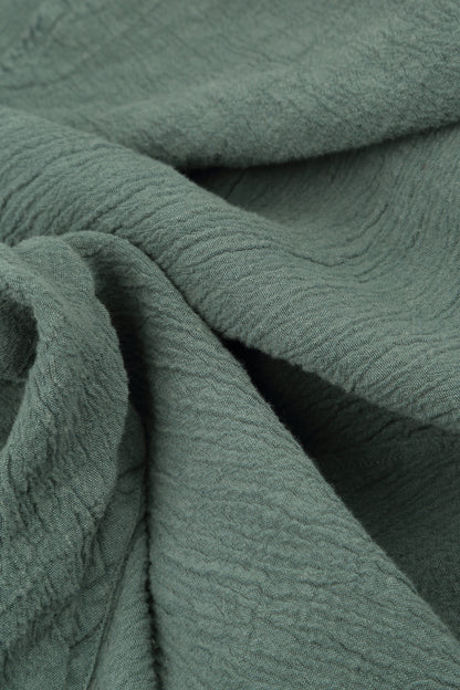 Taper Tie Up Sage Linen Viscose Trousers 5