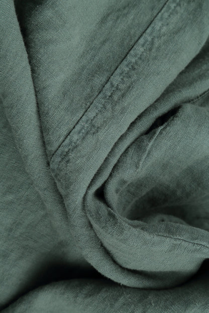 Taper Wide Sage Linen Trousers 5
