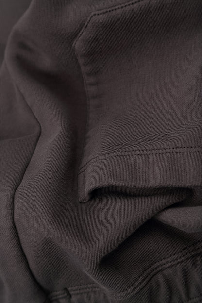 Konische French-Terry-Hose aus Baumwolle in Anthrazit