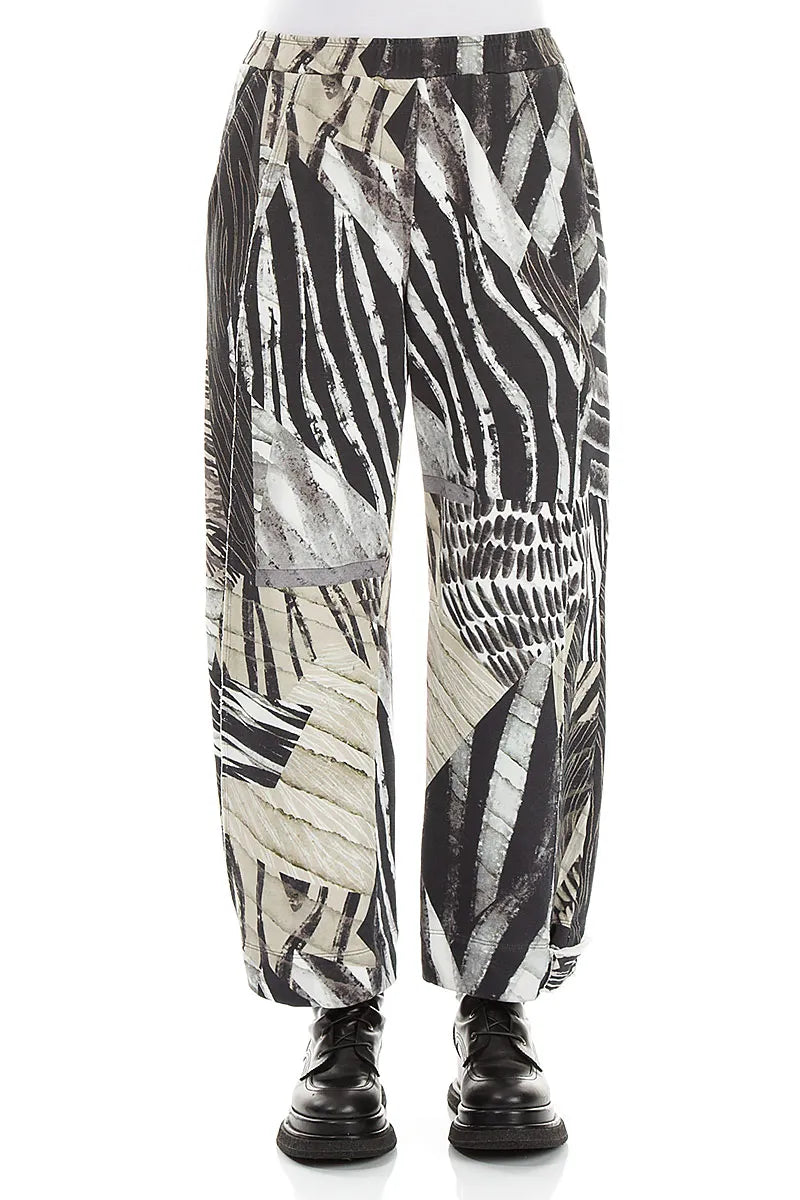 Tapered Wild Ink Cotton Trousers