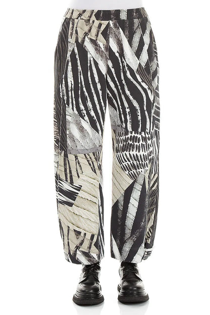 Tapered Wild Ink Cotton Trousers