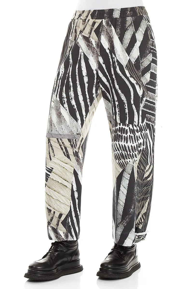 Tapered Wild Ink Cotton Trousers