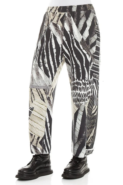 Tapered Wild Ink Cotton Trousers