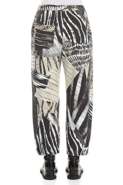 Tapered Wild Ink Cotton Trousers