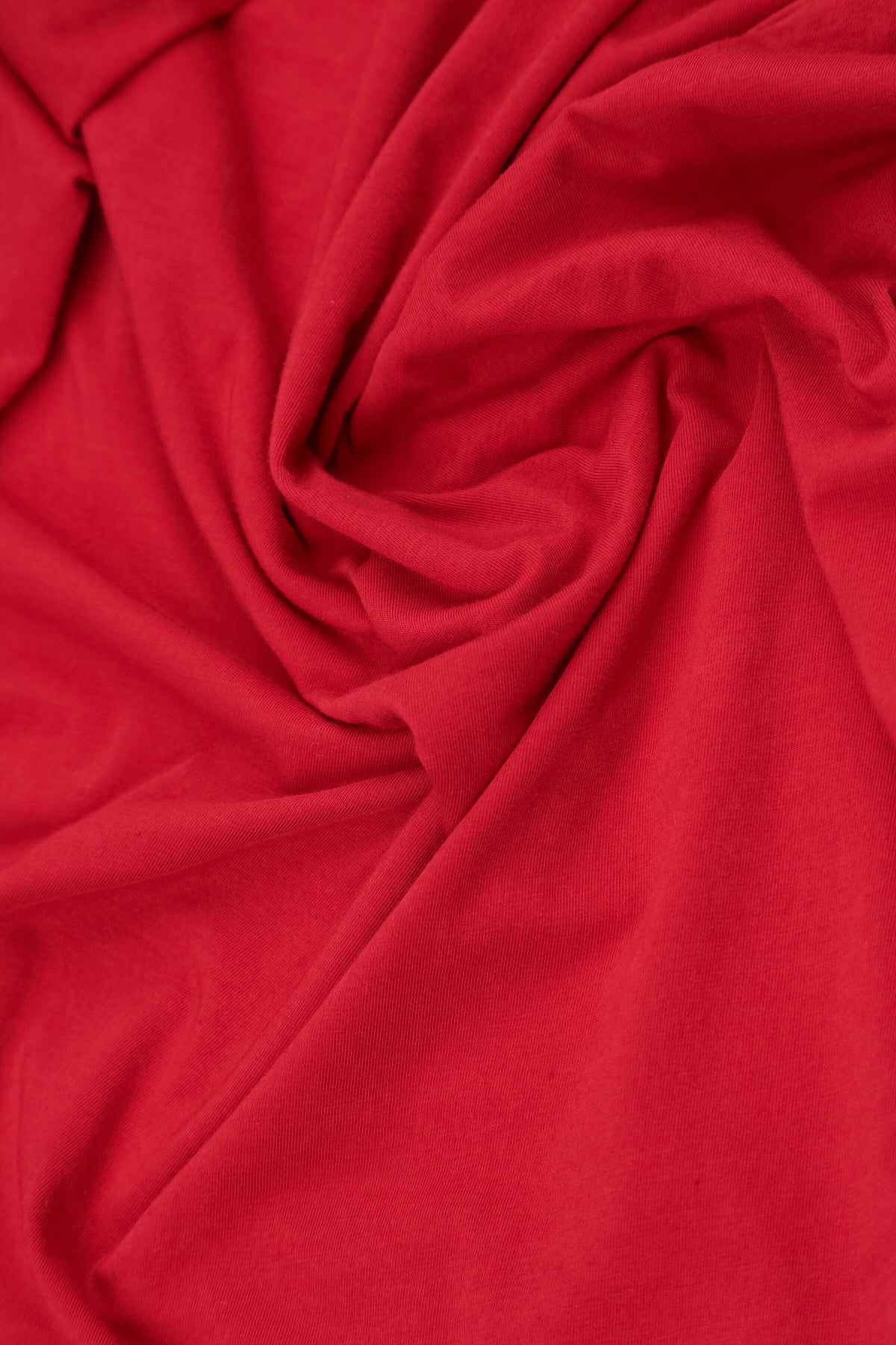 Turtleneck Cherry Red Cotton Blouse 5