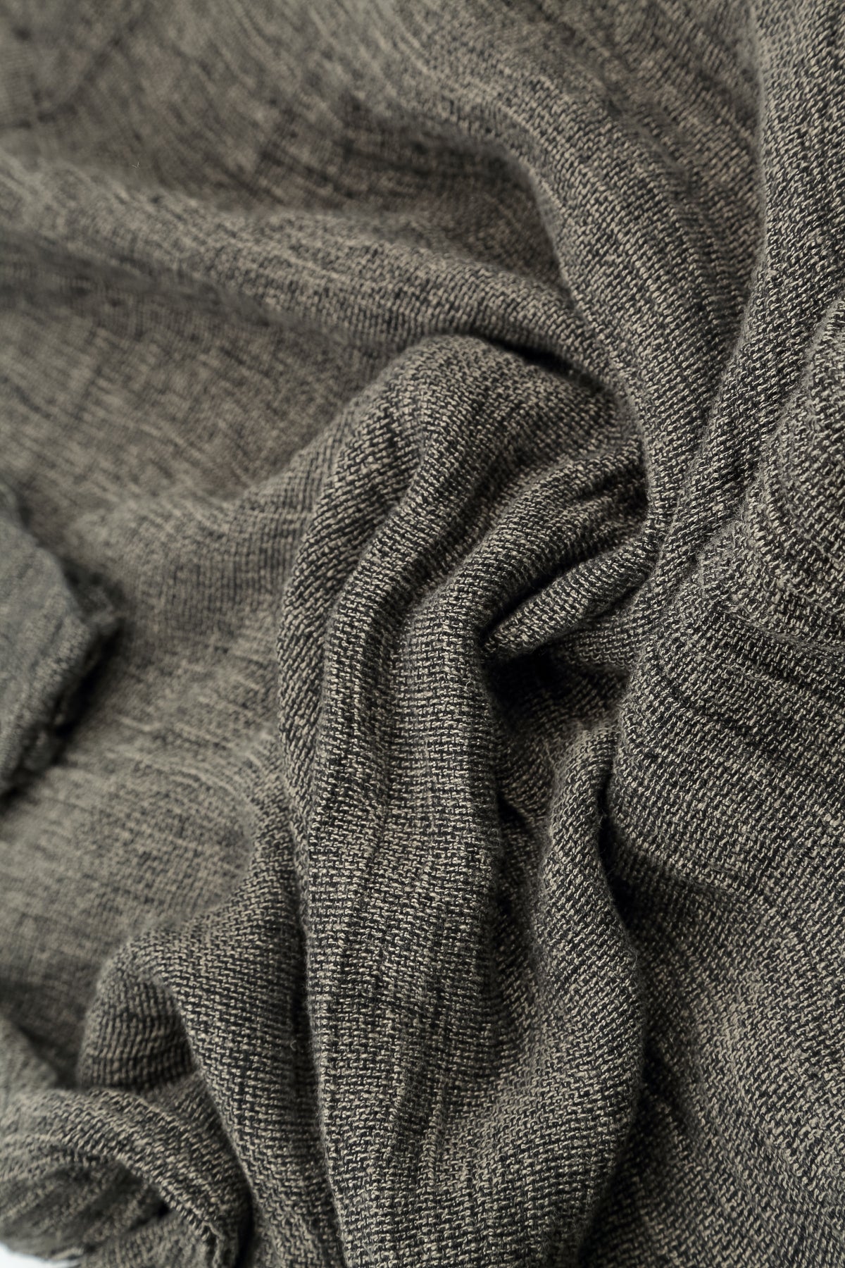Two Pockets Olive Grey Mélange Linen Tunic
