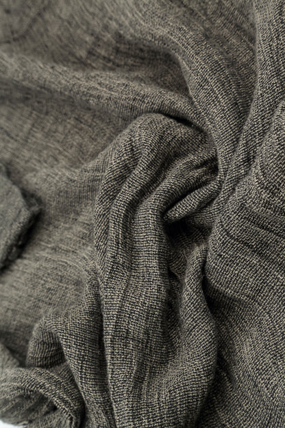 Two Pockets Olive Grey Mélange Linen Tunic