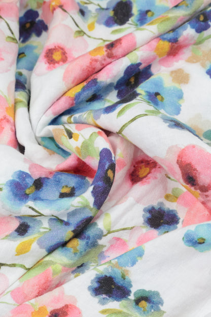 V-Neck Buttoned Primrose Linen Dress 5