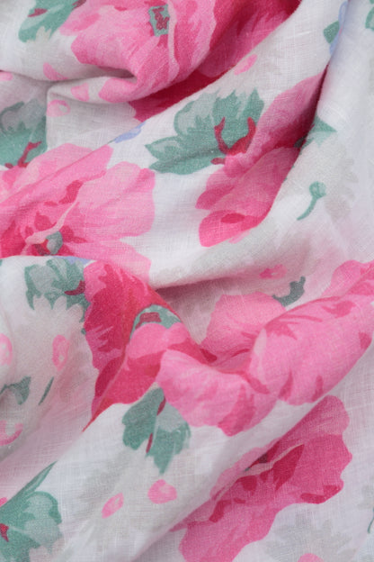 V-Neck Peony Blossom Linen Blouse 5