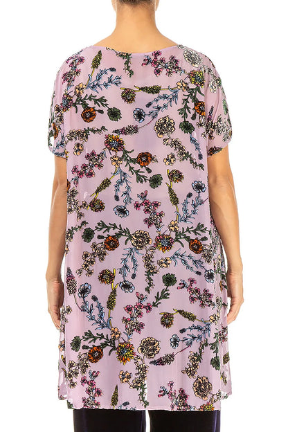 Velvet Blooms Devoré Silk Tunic 2