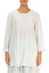 White Crumpled Pure Silk Tunic 1