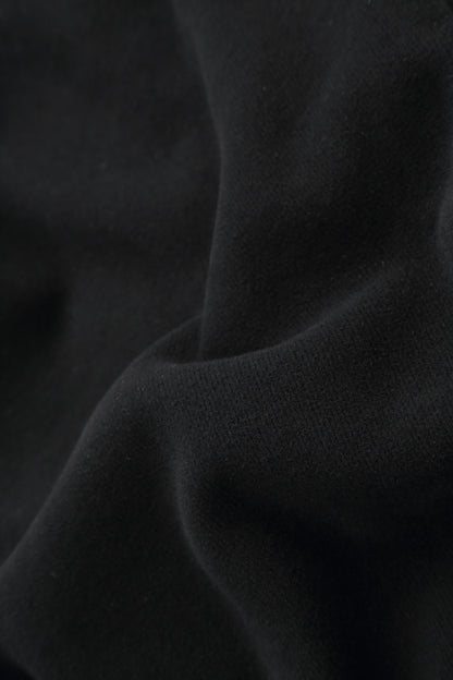Wide Black Cotton Jersey Trousers 4