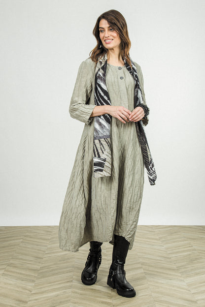 Wild Ink Textured Silk Scarf