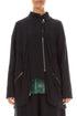 Zips Embellished Grey Wavy Cotton Jacket 1