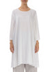 Buttoned Back White Silk Bamboo Tunic 1