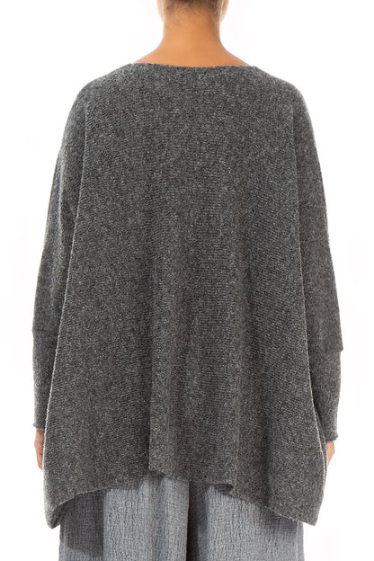 Loose Boxy Grey Wool Cardigan 2
