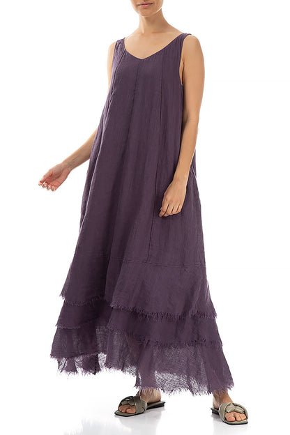 Maxi Amethyst Gauze Linen Dress 4